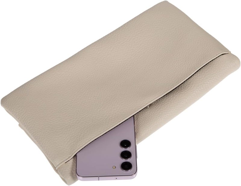JNB Women's Faux Leather Zipper Foldover Clutch Purse with Tassel - Image 4